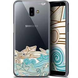 Caseink fodral för Samsung Galaxy J6 Plus J6+ (6.4) Gel HD [ ny kollektion - mjuk - stötskyddad - tryckt i Frankrike] pappersbåt