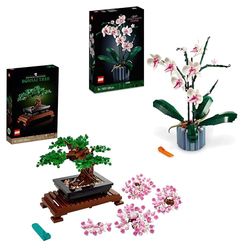 LEGO Bundle Giardino Botanico - Set per Adulti con Orchidea (10311) e Albero Bonsai (10281) da Costruire - Regalo Creativo per San Valentino per Donna e Uomo - Piante Artificiali per Decorare Casa