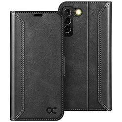 OCASE Beschermhoes voor Samsung Galaxy S22 (Retro-zwarte serie, Galaxy S22)