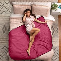 Avana Waterdichte plaid - sensuele deken voor volwassenen - gemaakt in de VS - normale maat, micro-fluweel rood