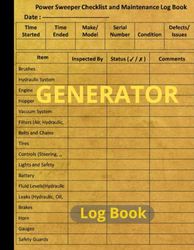 Generator maintenance & Checklist log: Generator Repair & Service Tracker / Generator Maintenance Checklist log book