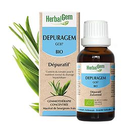 HerbalGem | DEPURAGEM BIO | Favorise l’élimination des toxines | Complexe de Gemmothérapie Concentrée | 30 ML