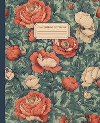 "Victorian Bloom" Notebook: Revel in Maximalist Elegance with Vintage Floral Charm, 110 Pages, 7.5 x 9.25 Inches