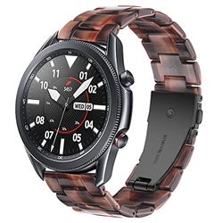 DEALELE Band Compatibel met Samsung Gear S3 Frontier/Classic/Galaxy Watch 46mm / Galaxy 3 45mm, 22mm Hars Armband Vervanging voor Huawei Watch 3/3 Pro/Huawei GT3 46mm, Chocola