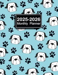 2025-2026 Monthly Planner: A4 Two Year monthly Organizer From January 2025 to December 2026, Cover Dog