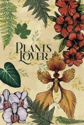 Plants Lover Notebook, graphed paper(squared grid) 5x5, 100 pages, 6x9 (15.24 x 22.86 cm)