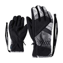 Ziener Lox - Guanti da Sci, Unisex, per Bambini, Unisex - Bambini, 801965, Grigio, Stampa di Montagne, 5