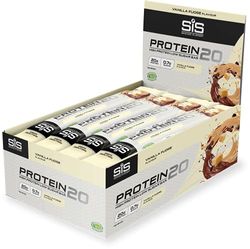 Science In Sport Protein 20 Bars, High Protein, Low Sugar, Chocolate-Coated Protein Snack, Vanilla Fudge Flavour, 12 Protein Bars