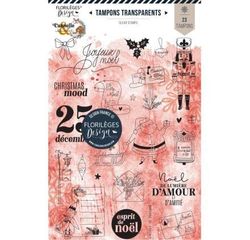 23 sellos transparentes "Florilèges Design - Canela & Chocolat"