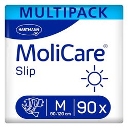 MoliCare Slip Day - Disposable Incontinence Slip for Women and Men with Severe Urine and Stool Incontinence, Reclosable Size M (90-120 cm), 3 Packs of 30 (90 Pieces)