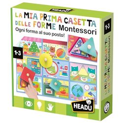 Headu Mi Primera casa de Las Formas Montessori Cada Forma en su Lugar It57151 Juego Educativo para niños 1-3 años Made in Italy