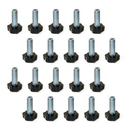 Emuca - Pé nivelador para móveis, rosca M8 x 30 mm, lote de 20 peças