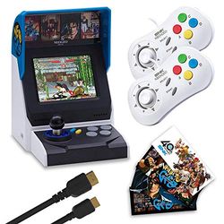 NEOGEO Mini International Collectors Pack: White (Includes NEOGEO Mini, 2 x White Controllers, HDMI Cable, Sticker Kit) (Electronic Games)