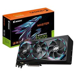 Gigabyte AORUS GeForce RTX 5070 MASTER 12G grafische kaart - 12 GB GDDR7, 192bit, PCI-E 5.0, 2715 MHz Core Clock, 3 x DP 2.1a, 1 x HDMI 2.1b, NVIDIA DLSS 4, GV-N5070AORUS M-12GD