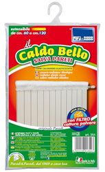 PARODI & PARODI Radiatorafdekking, warm, mooi, wandbescherming, elastisch, gewatteerd, uittrekbaar van 60 cm tot 120 cm, radiatorafdekking met stoffilter, universeel van katoen, 354