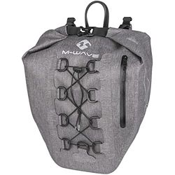 M-Wave Transport de Banlieue Porte-vélo avec Sac Unique Mixte, Gris, Approx. 33x14,5x61 cm