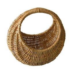 Red Hamper Wicker Shopping Basket, Brown, One Size