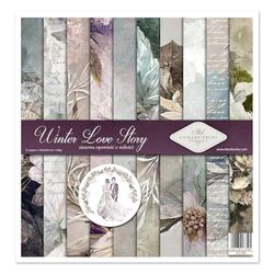 ITD Collection - Scrapbooking Package 12 x 12 inches, Scrapbooking Paper, Decorative Paper, Decoupage, Card Making, Paper Size - 310 x 320 mm (Winter Love Story, SLS056), Medium