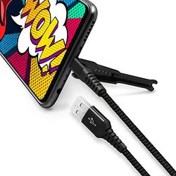 UNIKAB Cinekab Serie USB-kabel op type C, MFI, 1,2 m, 2,4 A, met standfunctie - wit