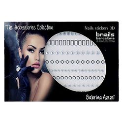 SABRINA AZZI Sabrina Bnails Deco Stickers Geo Silver (Argenté) (107), Standard, Unique