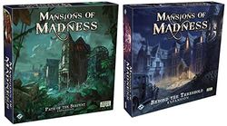 Fantasy Flight Games FFGMAD28 Mansions of Madness 2nd Edition: Path of The Serpent Expansion, Mixed Colours & FFGMAD23 Mansions of Madness 2nd Edition Beyond the Threshold Expansion