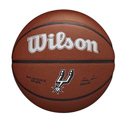 Wilson NBA Team Composite BSKT, Basketball Unisex-Adult, Marrone (San Antonio Spurs), Misura 7