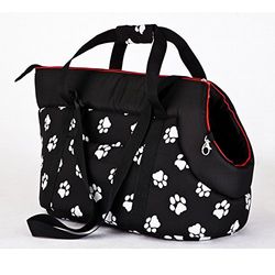 Hobbydog TORCWL3 hondentas, draagtas, kattentas, afmetingen 22 x 20 x 36 cm, zwart met poten