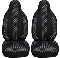 BREMER SITZBEZÜGE Custom Pilots - Fundas de Asiento de automóvil compatibles con Peugeot 4007 Conductor y Pasajero de 2007-2012, Juego de Fundas de Asiento de Coche, Paquete de 2 Pulgadas, Costuras