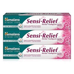 Himalaya Herbals Sensi-Relief Toothpaste with Advanced Phyto Protection - for Rapid and Long Lasting Sensitivity Relief - Paraben Free 100% Vegeterian (SAVER PACK - Pack of 3)