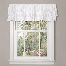 Lush Decor Belle cantonnière Style Vintage Chic Blanc 213,4 x 45,7 cm