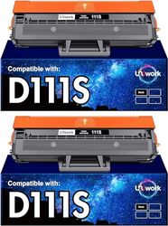 Uniwork Compatible Cartouche de Toner Remplacement pour Samsung MLT-D111S D111S MLT-D111L D111L pour Samsung Xpress M2070W M2070 M2070FW M2020W M2078W M2022W M2022 M2026 M2026W M2020 (Noir, 2-Pack)