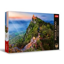 Trefl Premium Plus Quality - Puzzle Photo Odyssey: Cesta-tornet, San Marino - 1000 bitar, Unik fotoserie, Perfekt passande bitar, för vuxna och barn från 12 år