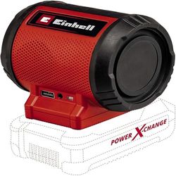 Einhell Accu-luidspreker TC-SR 18 Li BT Power X-Change (Li-Ion, 18V, 10 m Bluetooth bereik, max. 85 dB, Bluetooth versie 5.0, AUX-aansluiting, USB-aansluiting, zonder accu en oplader)