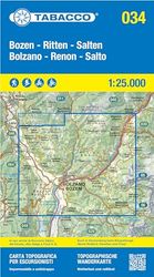 Bozen, Ritten, Salten/Bolzano, Ritter, Salten/Bolzano, Renon, Salto. Carta topografica in scala 1:25.000, antistrappo, impermeabile, fotodegradabile. Ediz. multilingue