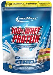 IronMaxx 100% Whey Protein Pulver - Fraise Chocolat Blanc 500g Sachet - Poudre de protéine de lactosérum, réduite en sucre et soluble dans l'eau - de nombreuses saveurs différentes