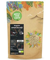 Whole Food Earth® - Organic Alfalfa Powder 3 kg | GMO Free | Certified Organic