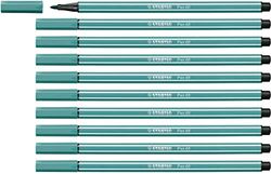 Premium Viltstift - STABILO Pen 68 - 10 stuks - turquoise blauw