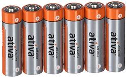 Ativa 5842026 - Förpackning med 6 alkaliska AA-batterier
