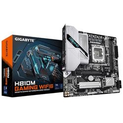 GIGABYTE H810M Gaming WIFI6 Carte mère - Processeurs Intel Core Ultra (Série 2), VRM 4+1+2 Phases, jusqu'à 6400 MHz DDR5, 1xPCIe 4.0 M.2, LAN 2.5GbE, WiFi 6, USB 3.2 Gen 1