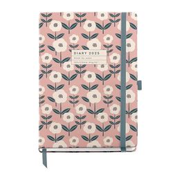 Miquelrius - Agenda 2025, Agenda annuale 155x213 mm, Agenda settimana vista, copertina in cartone foderato plastificato, spirale, chiusura elastica, carta 80 g/m², spagnolo, inglese e portoghese,