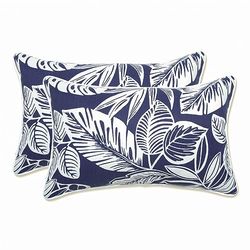 Pillow Perfect Delray - Cuscino lombare per esterni, 29,2 x 47 cm, colore: blu navy