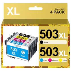 HALLOLUX 503XL Compatibili per Epson 503 XL 503XL Cartucce Multipack per Expression Home XP-5200 XP-5205 XP5200 XP5205 Workforce WF-2960 WF-2965 WF2960 WF2965 WF-2960DWF WF-2965DWF (4-Pack)