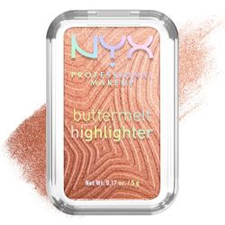 NYX PROFESSIONAL MAKEUP - Highlighter en Poudre - Enrichi en Beurre de Mangue, Beurre d'Amande & Beurre de Karité - Texture Fondante - Formule Vegan - Buttermelt Highlighter - Teinte : Butta In Bronze