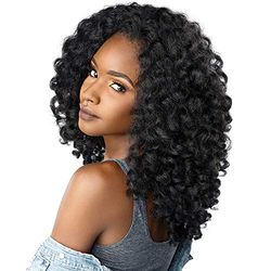 Sensationnel Synthetic Hair Half Wig Instant Weave Curls Kinks &Co Money Maker 1B
