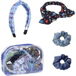 CERDÁ LIFE'S LITTLE MOMENTS Trousse de Toilette Transparente Stitch avec Accessoires Pour Cheveux - Licence Officielle Disney, Girls’ Travel Accessory- Toiletry Kit, Multicolour, 2500001948