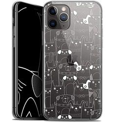 Caseink fodral för Apple iPhone 11 Pro Max (6,5) gel HD [tryckt i Frankrike - iPhone 11 Pro Max fodral - mjukt - stötskyddad] vit hund