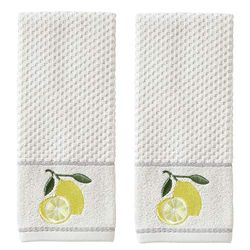 SKL Home Lemon Zest - Juego de Toallas de Mano, Color Blanco