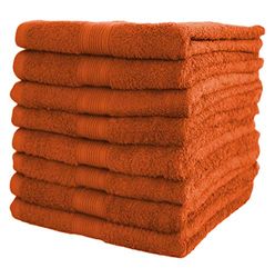 NatureMark 8-Pack Handdoeken, 50 x 100 cm, 100% Katoen, Terracotta