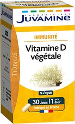JUVAMINE - Vitamine D Végétale - Immunité et Capital Osseux - Vitamine D3 issue du Lichen des Rennes - Contribue au Fonctionnement Normal du Système Immunitaire - 30 Gélules