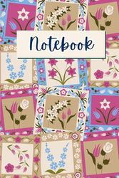 Vintage Floral Postal Stamps Notebook: Antique Botanical Stamp Art | Aesthetic Lined Journal for Writing, School, Office & Gifts